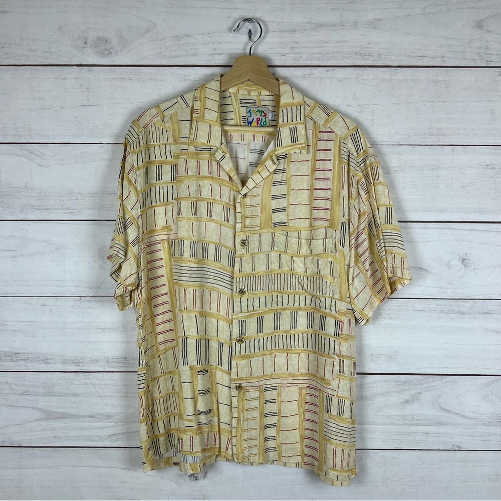 Vintage Jams World Hawaiian Short Sleeve Button Shirt Large